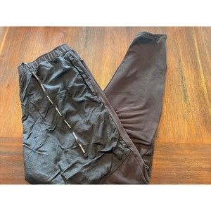 Men’s Nike Athletic Running Pants Joggers Size M Black Tapered With Reflector